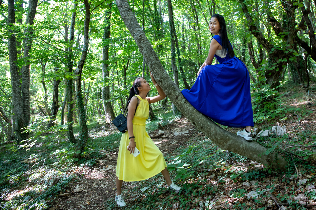 Dajti Ekspres, girls in the wood, Tirana, Albania © Patrik Lord Travel Blog