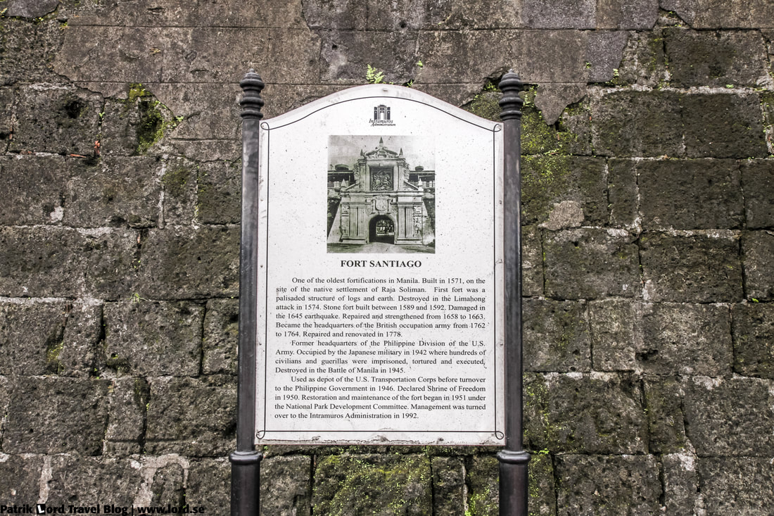Intramuros, Fort Santiago Sign, Manila, Philippines © Patrik Lord Travel Blog