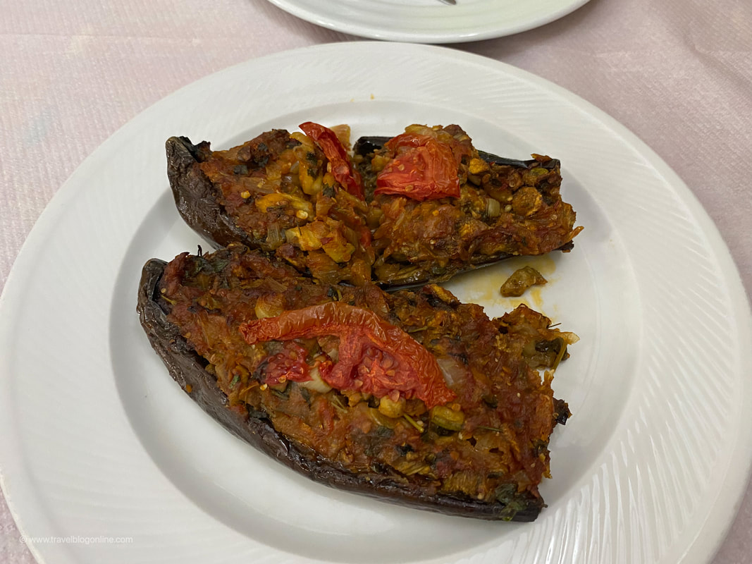 Review of Restaurant Oda, Stuffed eggplant, Tirana, Albania © Patrik Lord Travel Blog